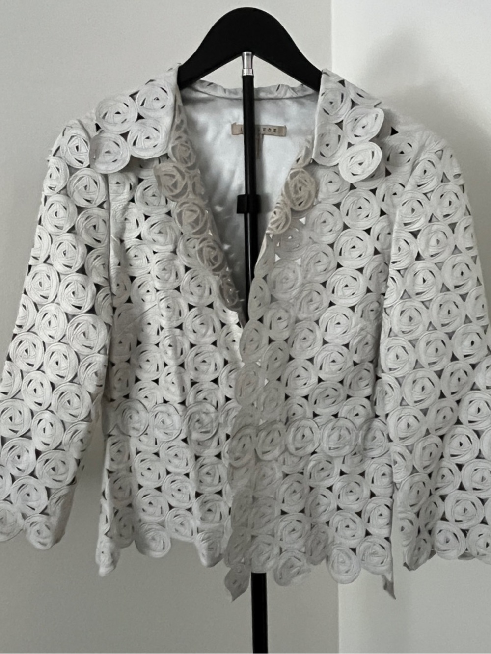 🤍 White Cutout Leather Jacket | Coastal Cowgirl Chic | Edgy Pretty